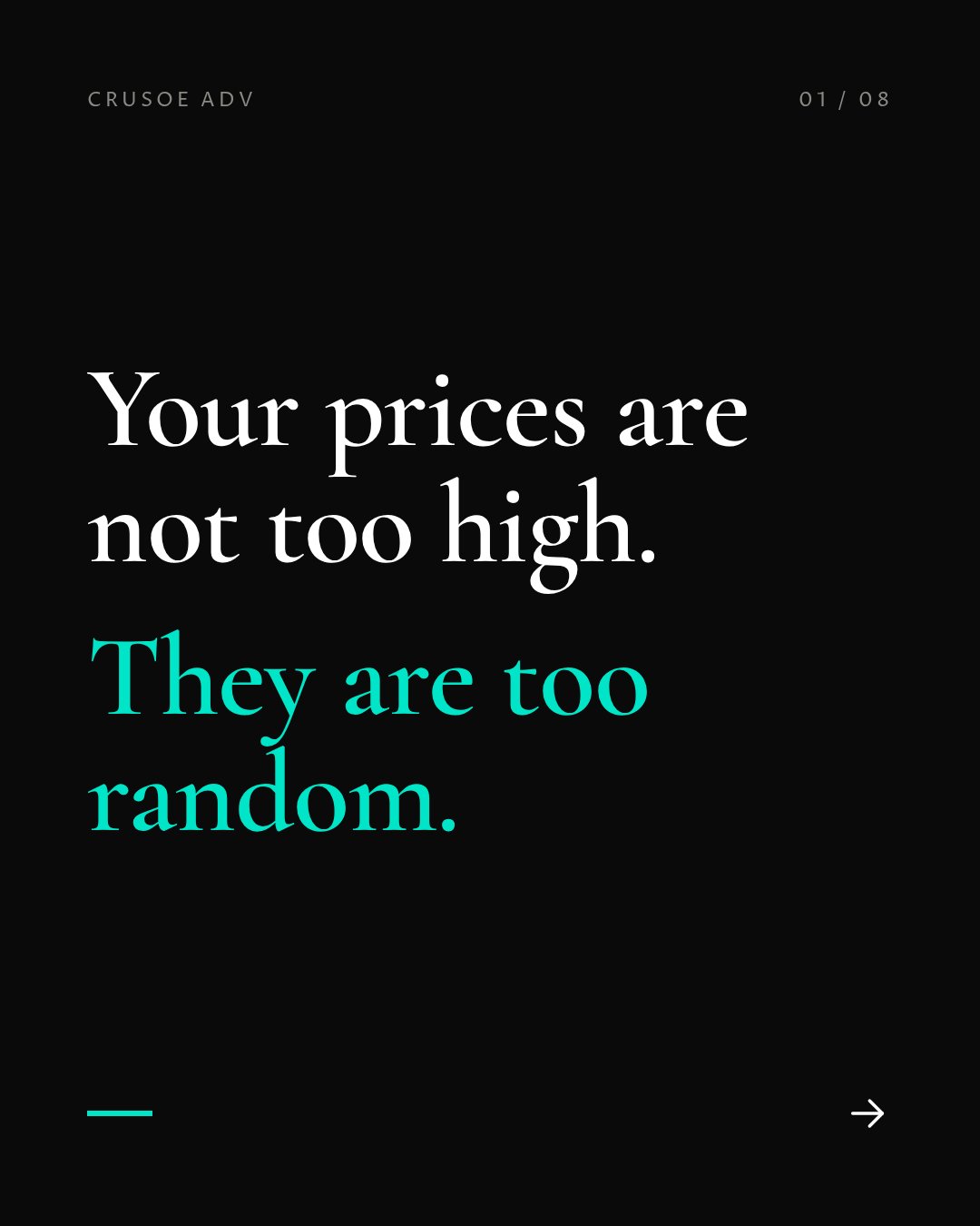 Pricing — your prices are too random